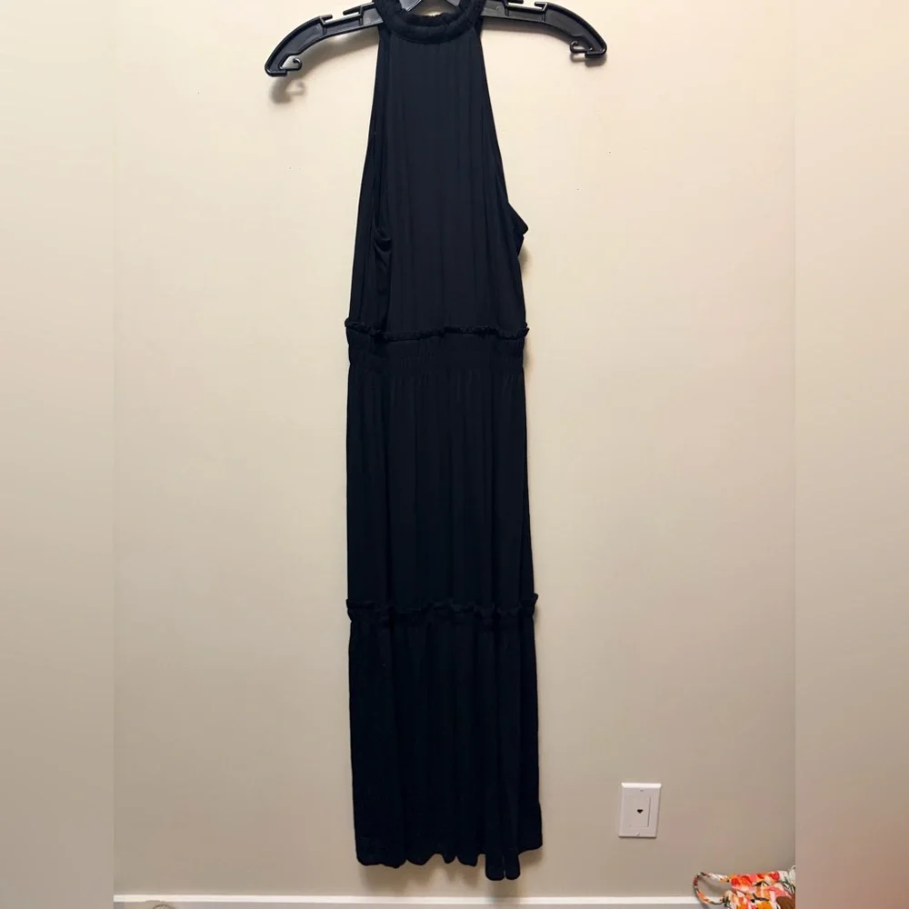 Z SUPPLY Black Halter Key Hole Chest Maxi Dress - Picture 8 of 8